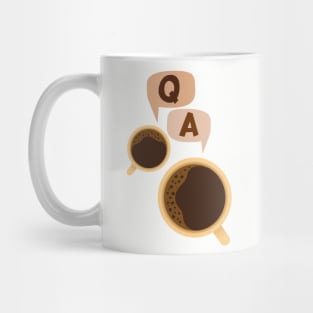 Coffee. The Question and The Answer. Retro Two Cup Graphic Mug